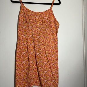 Wild Fable Orange and Pink Floral Dress